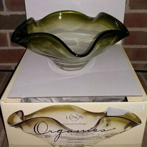 Lenox Organics Green Hue Low Glass Bowl